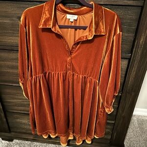 Umgee Rust Velvet dress/top